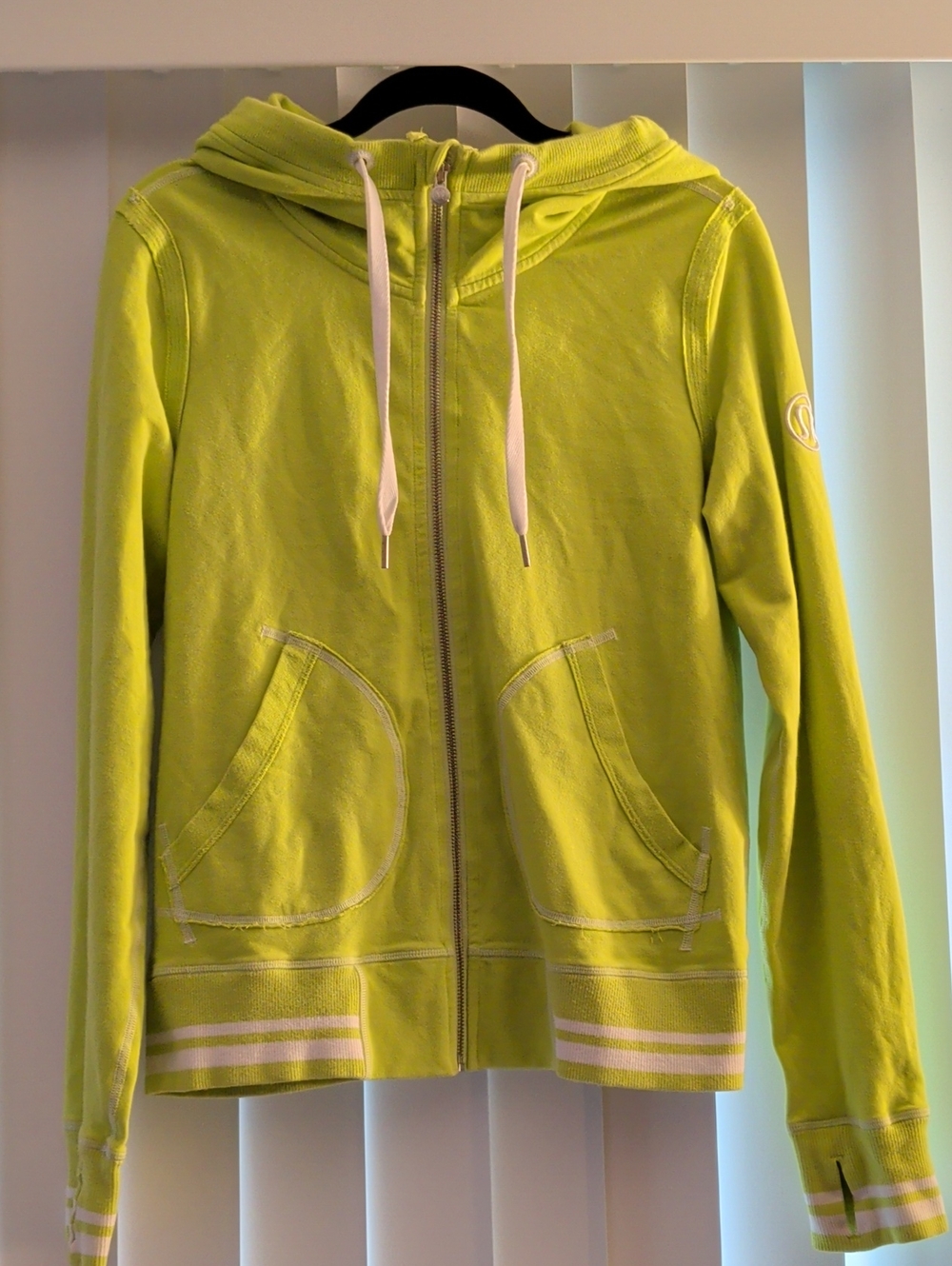 Women’s Lime Green Zip-Up Hoodie Jacket